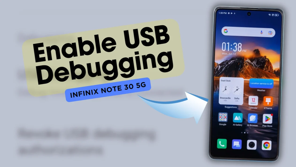 Enable USB Debugging - Infinix Note 30 5g