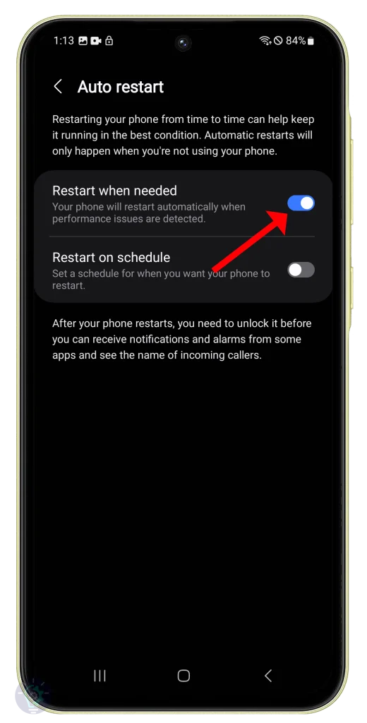 Samsung Galaxy A35 Restart Force Restart 8