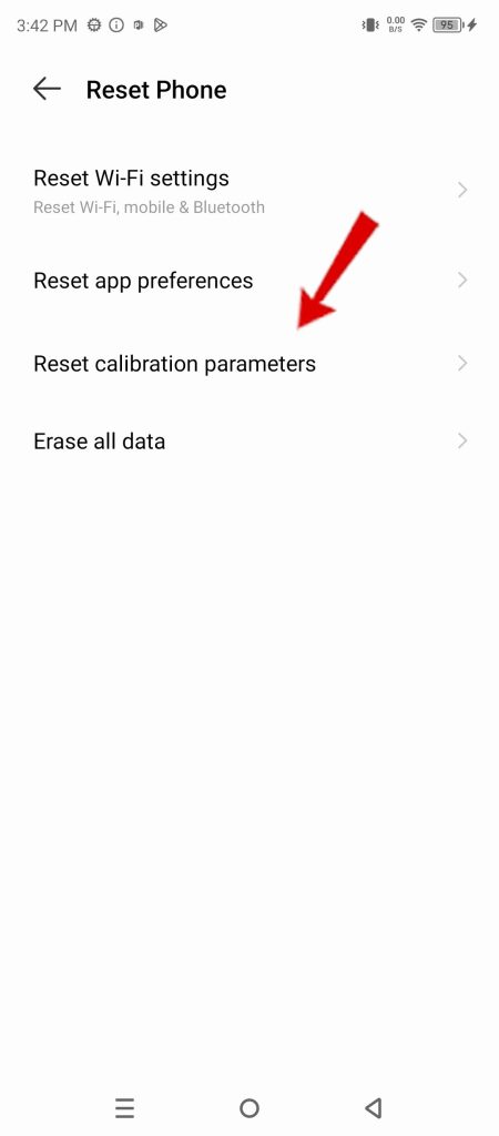 Infinix Note 30 5g Reset calibration parameters 1