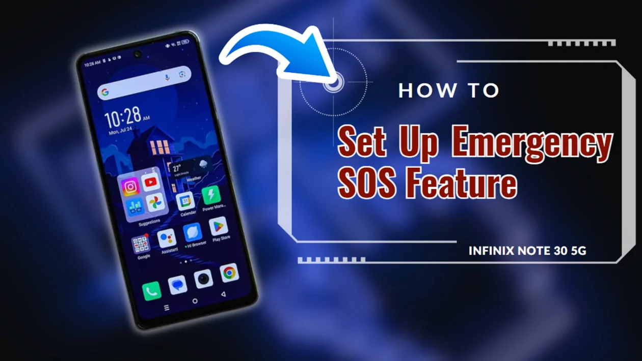 Infinix Note 30 5g Set Up Emergency SOS feature Tutorial