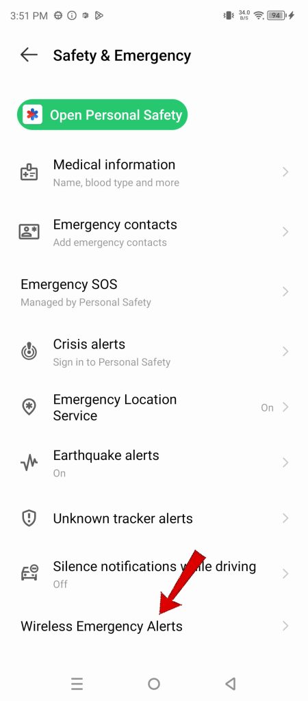 enable wireless emergency alerts infinix note 30 5g 1