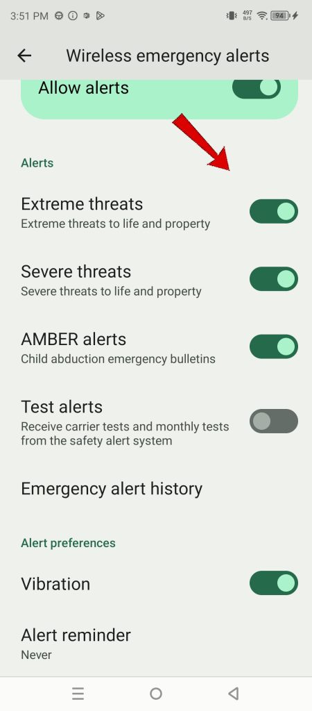 enable wireless emergency alerts infinix note 30 5g 2