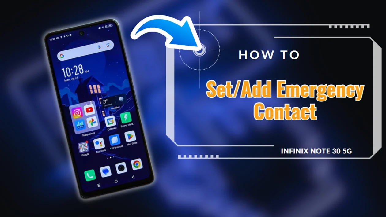 Infinix Note 30 5G - Set Up/Add Emergency Contact